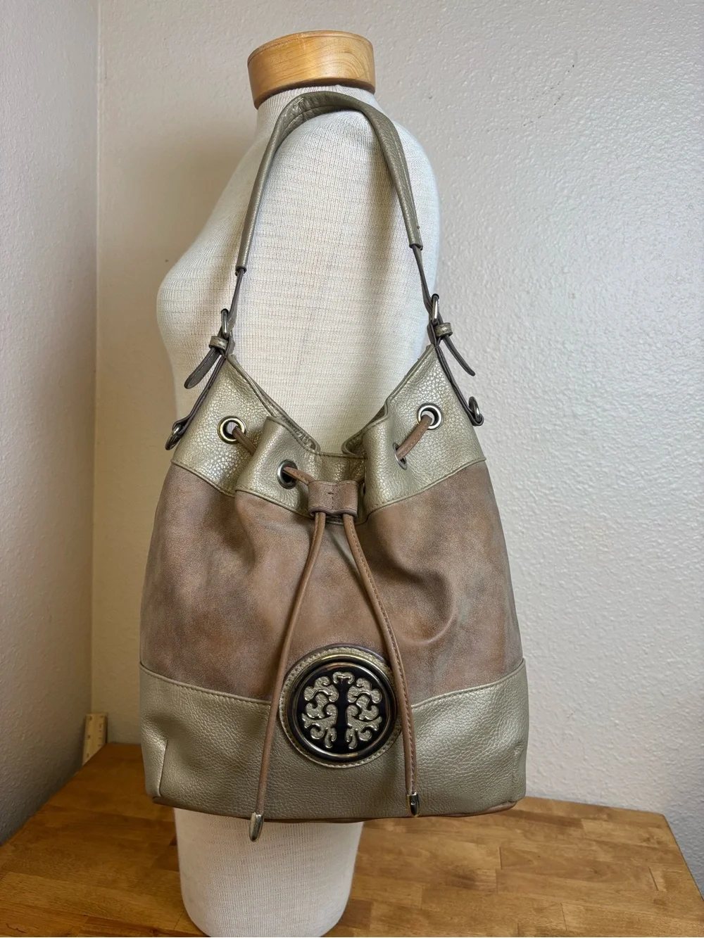 N/A taupe suede